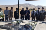 حضور بخشدار قره پشتلو و روسای ادارات بخش در مراسم غبارروبی مزار...