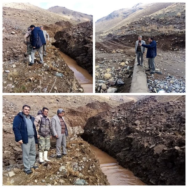 بازدید مهندس ستایش بخشدار محترم و مدیر محترم آبفا بخش از طرح آبرسانی به روستای وننق