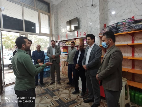بازدید میدانی بخشدار بزینه رود از اصناف شهر زرین رود