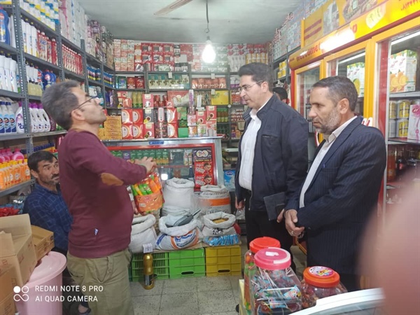 بازدید تیم نظارتی بخش بزینه رود از اصناف شهر زرین رود