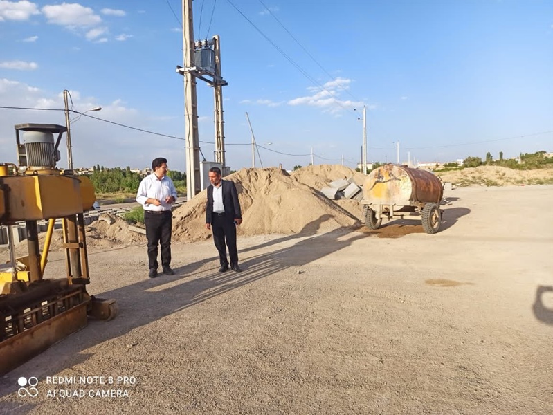 بازدید بخشدار از عملیات عمرانی شهرداری زرین رود