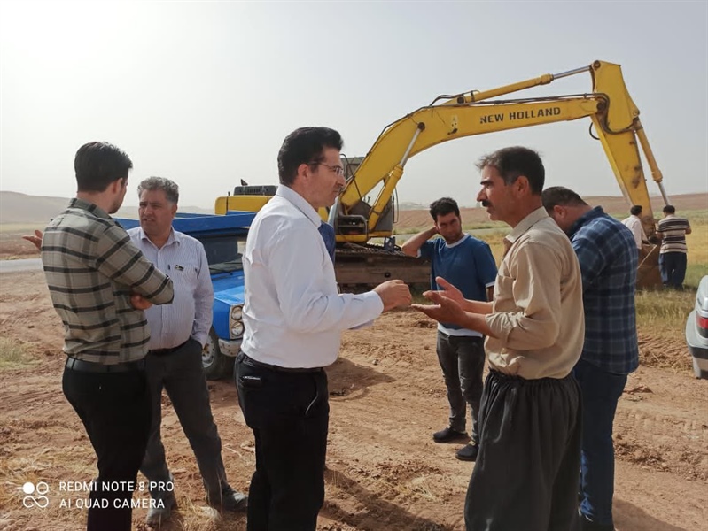 بازدید بخشدار بزینه رود از عملیات گازرسانی روستاهای تابعه