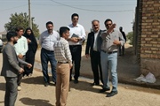 بازدید وبررسی مشکلات آب ومسیل سیلاب روستای حسام آباد