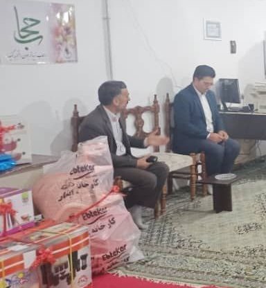 حضور بخشدار بزینه رود در انجمن خیریه آبشار عاطفه های شهر زرین رود