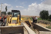 بخشدار بزینه رود از عملیات لایروبی کانال هدایت سیلاب روستای...