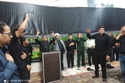 حضور بخشدار بزینه رود در مراسم عزاداری کمپ حیات شهر زرین رود