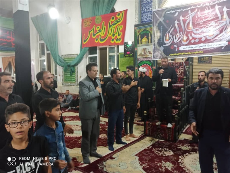 حضور بخشدار بزینه رود در مراسم عاشورای حسینی روستای غلامویس