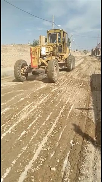 آغاز عملیات زیر سازی وآماده سازی معبر اصلی روستای شرور برای آسفالت ریزی