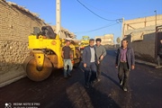 بازدید بخشدار بزینه رود از عملیات آسفالت ریزی معابر روستای حی