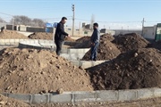 بازدید بخشدار ازپروژه زیرسازی وجدول گذاری معابر توزلو