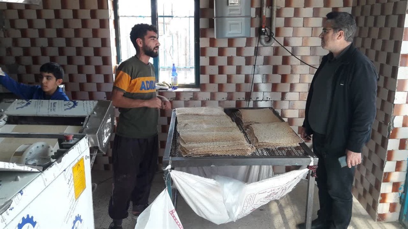 بازدید بخشداربزینه رود از نانوایی مستقر در روستای استرود