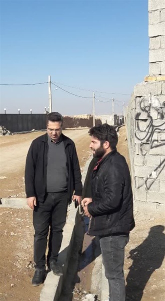 بازدید بخشدار بزینه رود از پروژه جدولگذاری وزیرسازی وخانه بهداشت روستای قره محمد