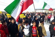 برگزاری پرشور راهپیمایی 22 بهمن در روستای بزین
