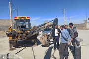 حضور بخشدار بزینه رود در روستای بزین وبازدید از عملیات پاکسازی...