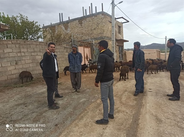 حضور بخشدار بزینه رود در روستای قیاسکندی