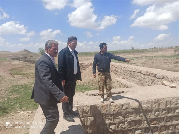 بخشدار از زمینهای کشاورزی درمان اوستی زرین رود بازدید کرد