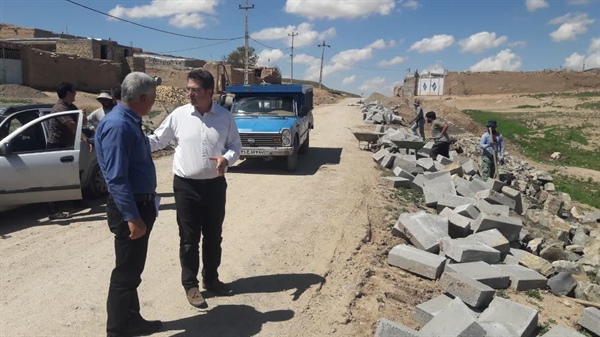 حضور بخشدار بزینه رود در روستای بصرک