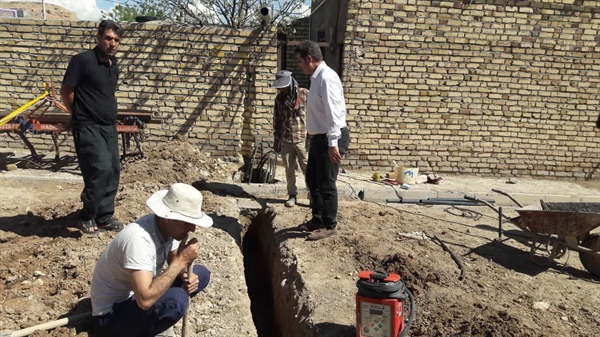 حضور بخشدار بزینه رود در روستای امیرلو