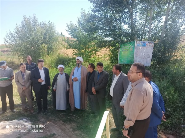 افتتاح وبهره برداری از کانال انتقال آب مزارع،و کشتزارهای روستای قشقجه