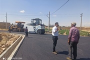 بازدید بخشدار بزینه رود از پروژه آسفالت ریزی معابر روستای شرور