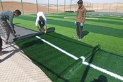 اجرای آخرین مراحل پروژه جمن مصنوعی روستای حسام آباد