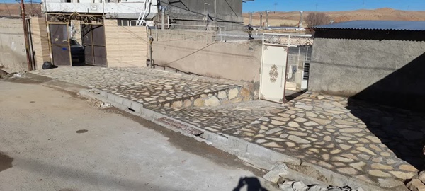 اجرای پروژه سنگ فرش معابر روستای شهیدآباد