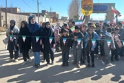راهپیمایی باشکوه 22 بهمن توسط مردم شریف وولایتمدار روستای توزلو ،...