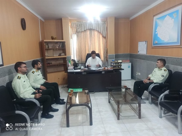 دیدار فرماندهی انتظامی وجانشین فرماندهی انتظامی بخش بزینه رود با بخشدار بزینه رود