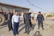 حضور بخشدار بزینه رود در روستای پنبه زبان