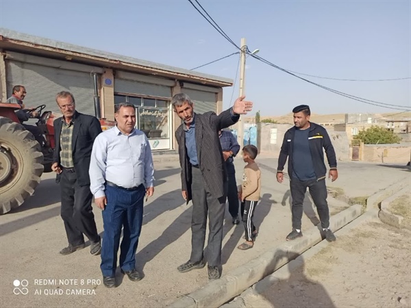 حضور بخشدار بزینه رود در روستای پنبه زبان