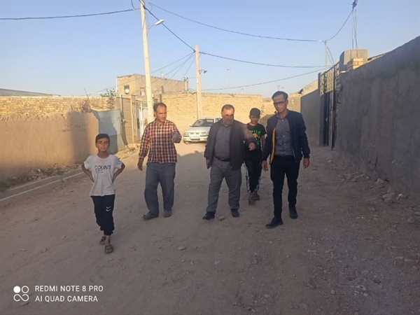 بازدید بخشدار بزینه‌رود از روستای قره‌کهریز