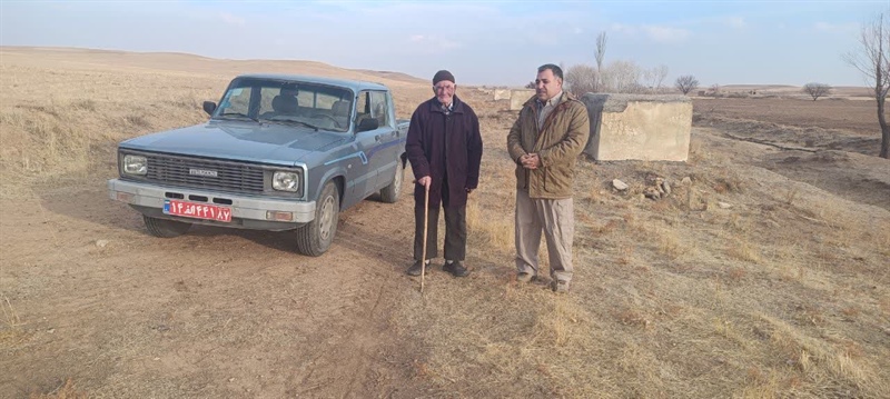 حضور بخشدار بزینه‌رود در اراضی سرحد زرین‌رود