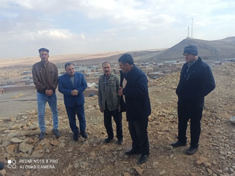 حضور بخشدار بزینه‌رود در روستای سراب