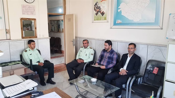 دیدار بخشدار افشار با فرماندهی انتظامی بخش