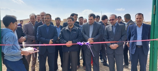 افتتاح پروژه زمین چمن مصنوعی روستای قویی