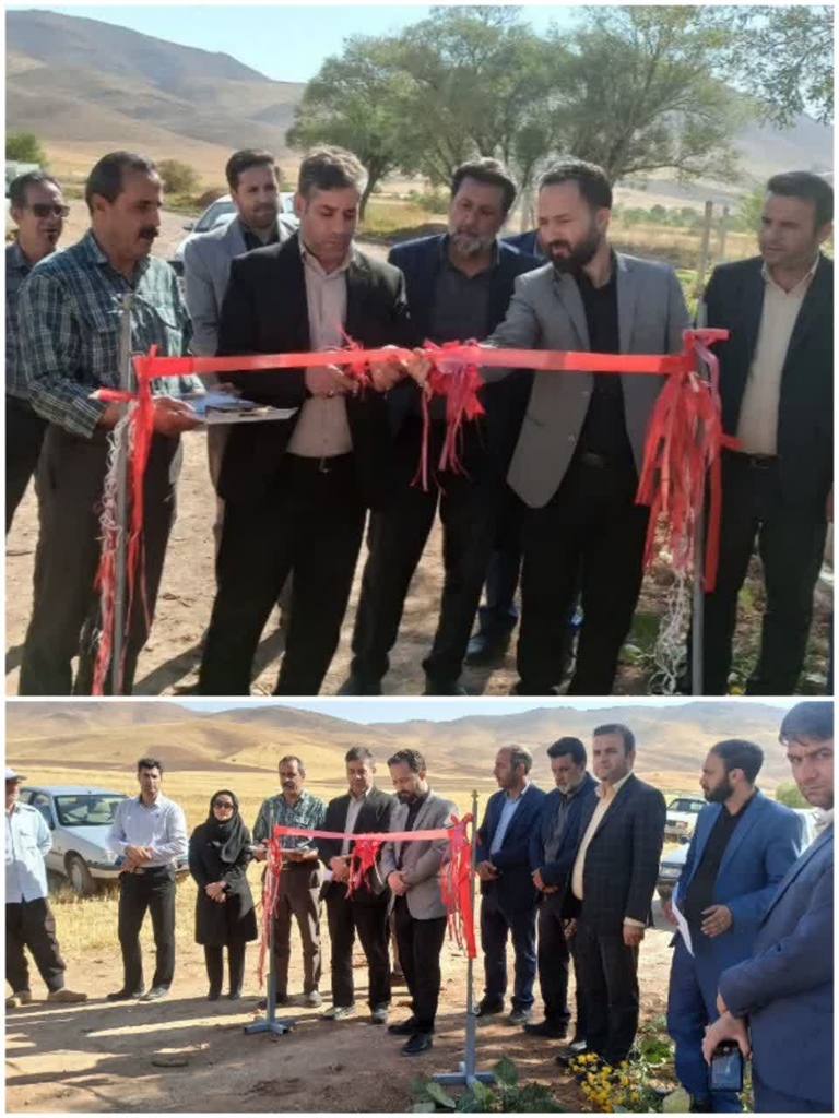 افتتاح پروژه کانال آب کشاورزی روستای قره آغاج