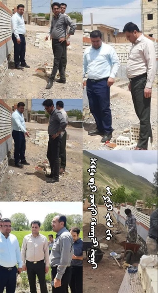 بازدید میدانی مهندس نژاد حسینی بخشدار خرم دره از پروژه های عمران روستایی