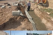اجرای پروژه جدول گذاری بلوار سردار سلیمانی در روستای ویستان پایین