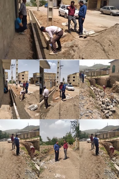 پروژه جدول گذاری روستای فلج