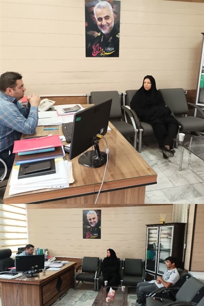 نشست مشورتی مهندس نژاد حسینی بخشدار محترم خرم دره با مدیریت محترم اداره ورزش و جوان خرم دره