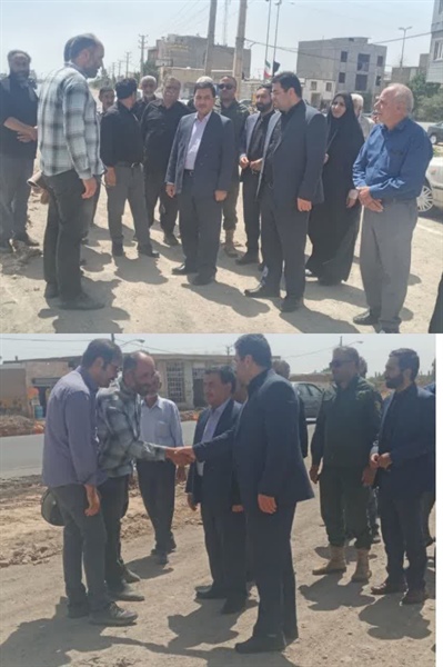 اجرای پروژه ورودی روستای نصیر آباد