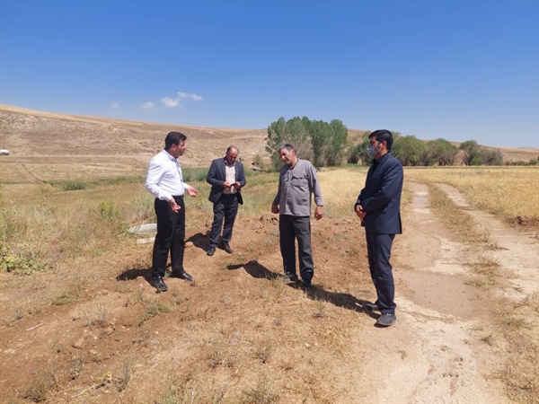 حضور سرپرست بخشداری مرکزی ومعاونت محترم  فرمانداری ورئیس محترم جهاد کشاورزی در روستای باریکاب جهت بررسی خسارت واردشده به کشاورزان ومحصولات باغی