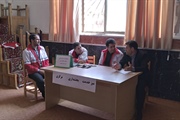 حضور بخشدار بخش مرکزی جناب آقای مهندس اسکندری در میز خدمت نماز...