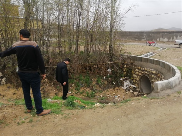 بازدید بخشدار محترم بخش مرکزی شهرستان ایجرود و جناب آقای محمدی مدیرمحترم امور آب از سیل و مناطق سیل خیز روستاهای گلابر،شیوه،خانقاه وجوقین