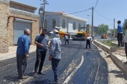 بازدید مهندس فرجی نیا کارشناس فنی بخشداری از پروژه آسفالت ریزی...