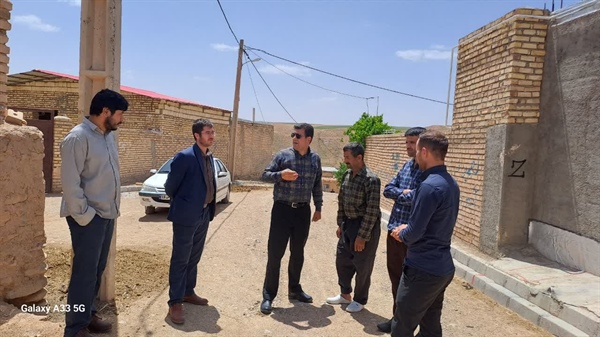 بازدید بخشدار بخش مرکزی جناب آقای مهندس اسکندری از اجرای طرح هادی روستای چاپوق