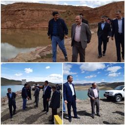 بازدید جناب آقای دکتر فتحی فرماندار محترم شهرستان وجناب آقای قزلباش بخشدار محترم بخش حلب از سد شماره 1و2 روستای سفید کمر