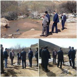 بازدید جناب آقای دکتر فتحی فرماندار محترم شهرستان وجناب آقای قزلباش بخشدار محترم بخش حلب از مسیر راه روستای قنبرلک