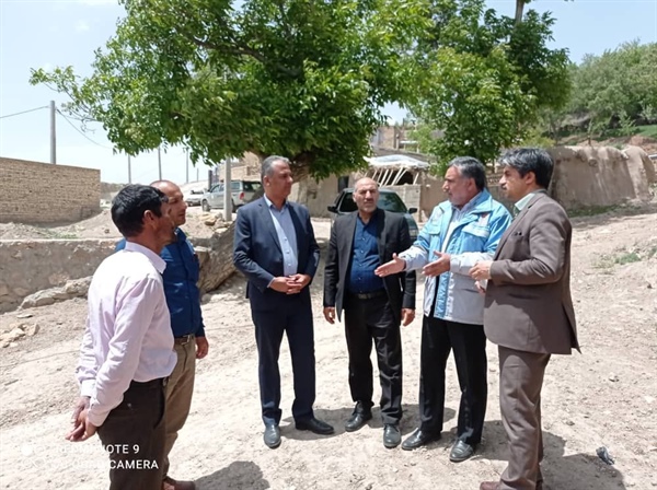 بازدید از طرح احداث دیوار حفاظتی و مشکل رانش زمین در  روستای قلقاتی