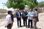 بازدید از طرح احداث دیوار حفاظتی و مشکل رانش زمین در  روستای قلقاتی